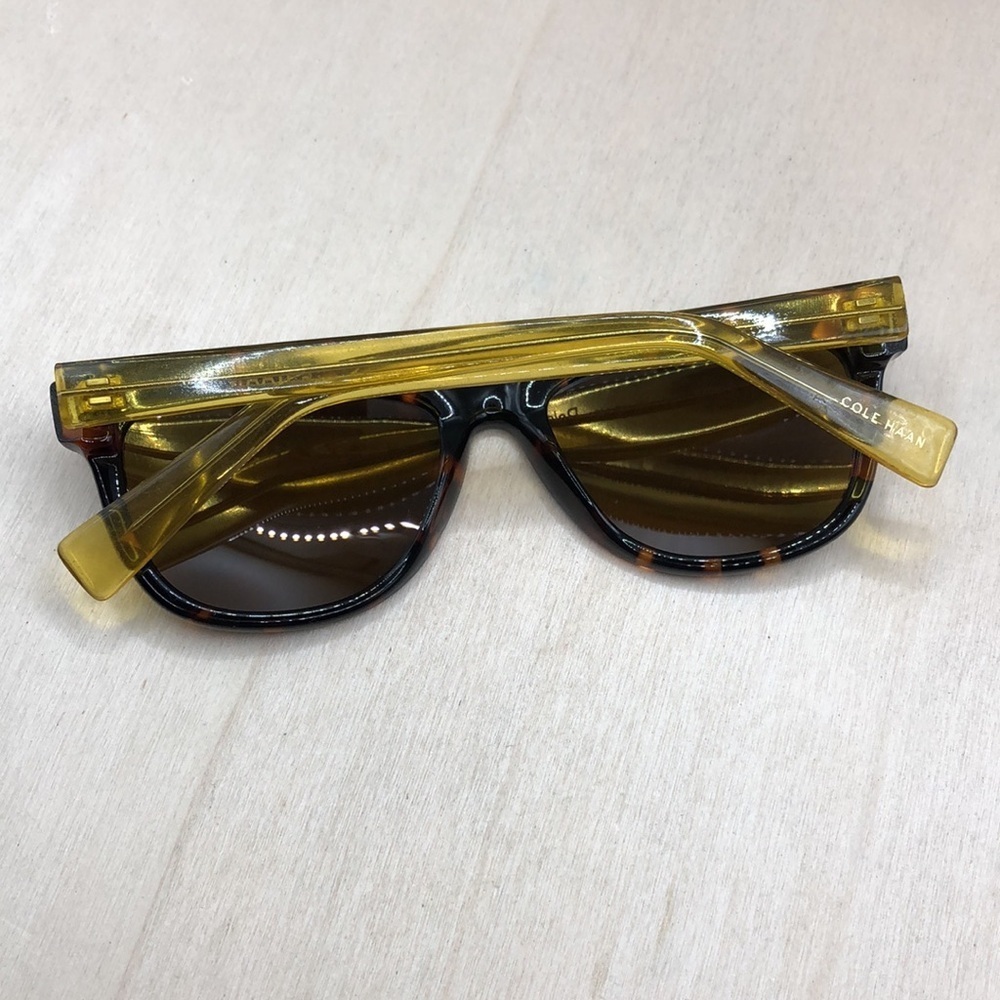 Cole Haan Women's C16069 11 Yellow Brown Tortoise Classic Sunglasses - Picture 4 of 7